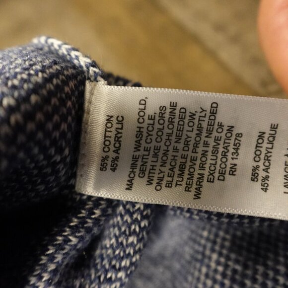 Vineyard Vines 1/4 Zip Pullover Sweater Men's XXL Blue Dot Knit Cotton Blend - Picture 10 of 11